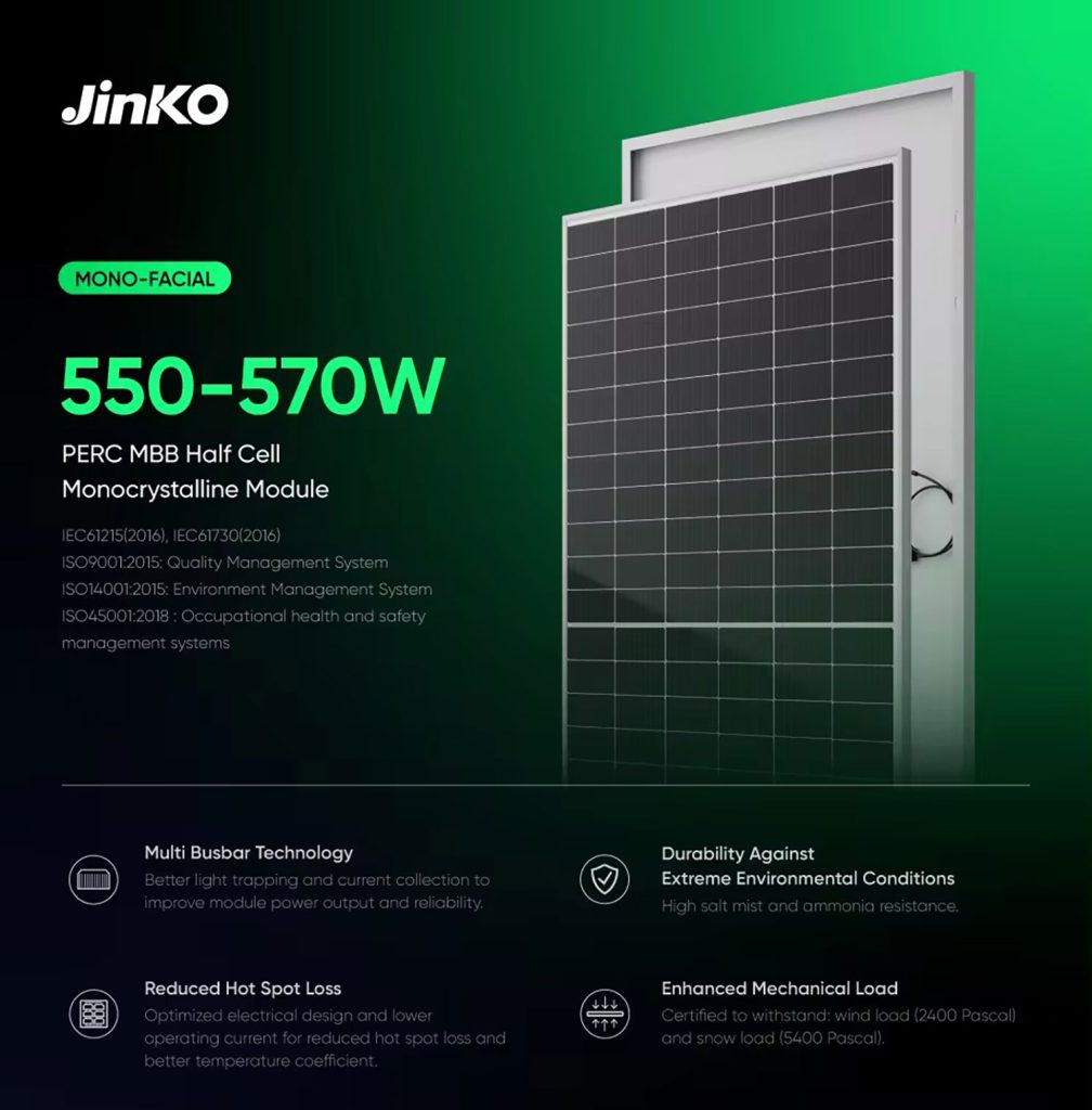 Jinko 550W 560watt 570watt High Power Government Solar panels ...