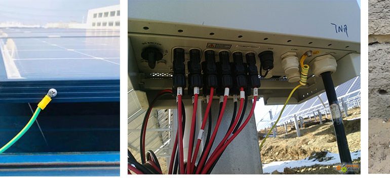 solar system grounding connection