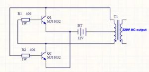 12V to 220V Inverter principle diagram