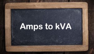AMPS TO KVA