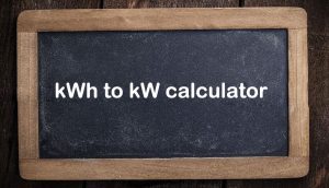 kWh To kW Calculator