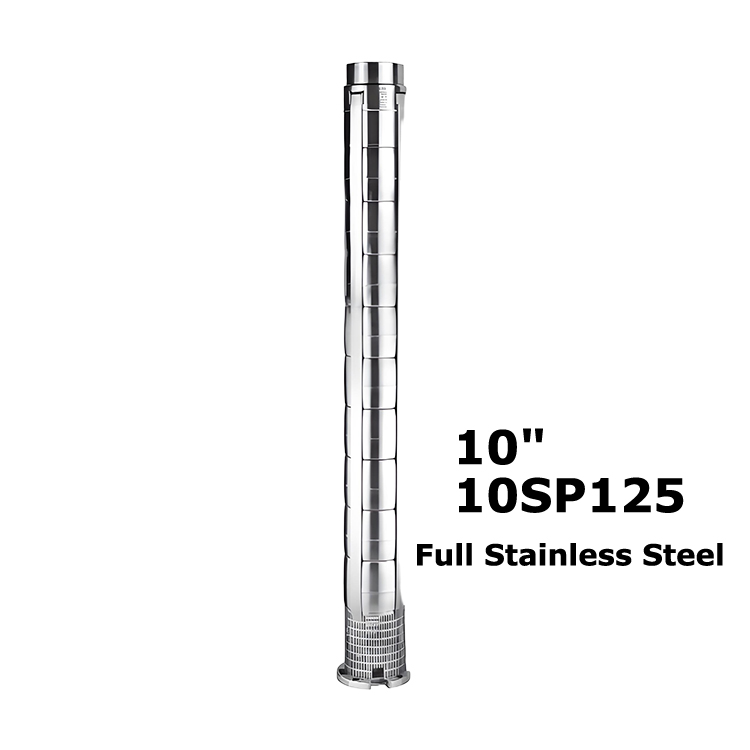 10 Inch Full Stainless Steel Deep Well Water Pump 10SP125