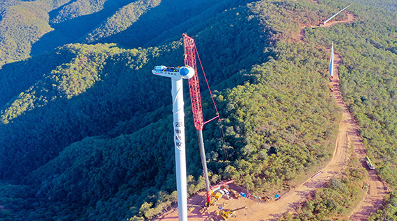 Parque eólico Yunnan Xundian Julongliang, turbinas de 11.1 MW a 3,239 m